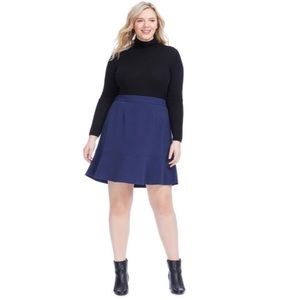Draper James ❤️ Eloquii Blue Flounce Skirt Size 24